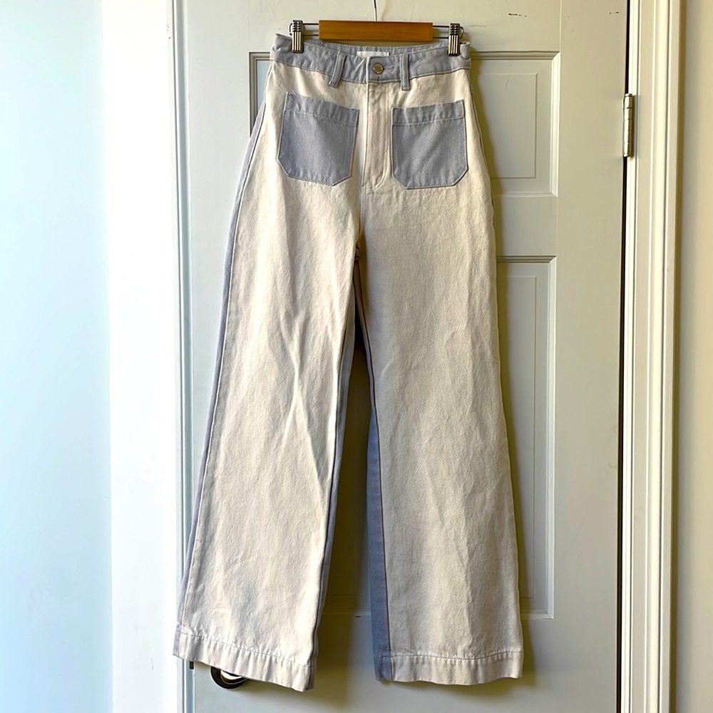 Rolla’s Blue and Cream Sailor Jeans